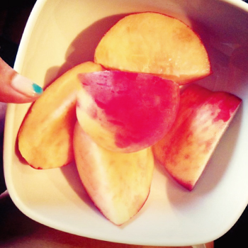 ヨガの後に食べる白桃は最高(^○^)