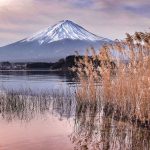 大石公園から見た富士山（秋景色）